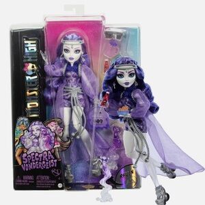 NIB - Monster High Spectra Vondergeist Doll w/ Pet Ferret Rhuen